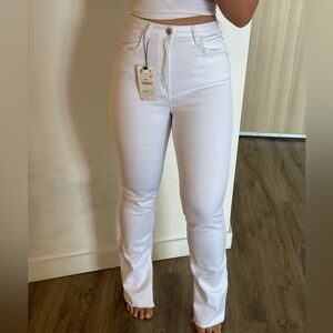 Zara distressed split hem jeans NWT